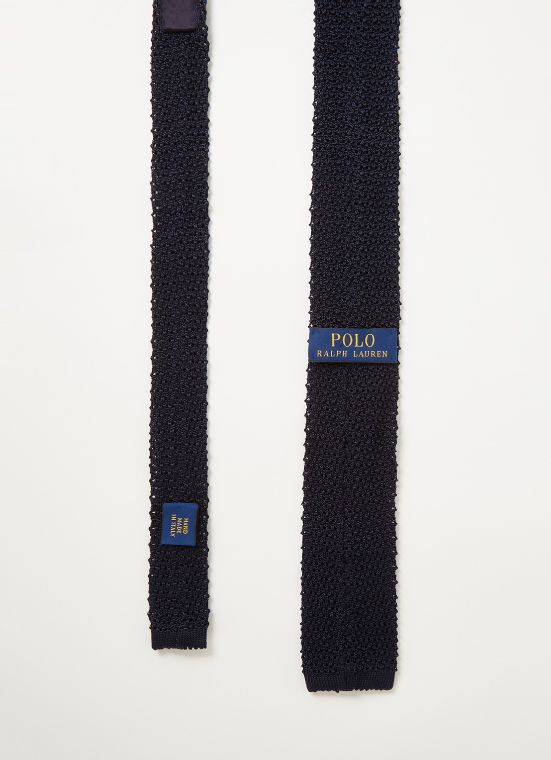 Ralph Lauren Gebreide stropdas van zijde - detail 4 navy