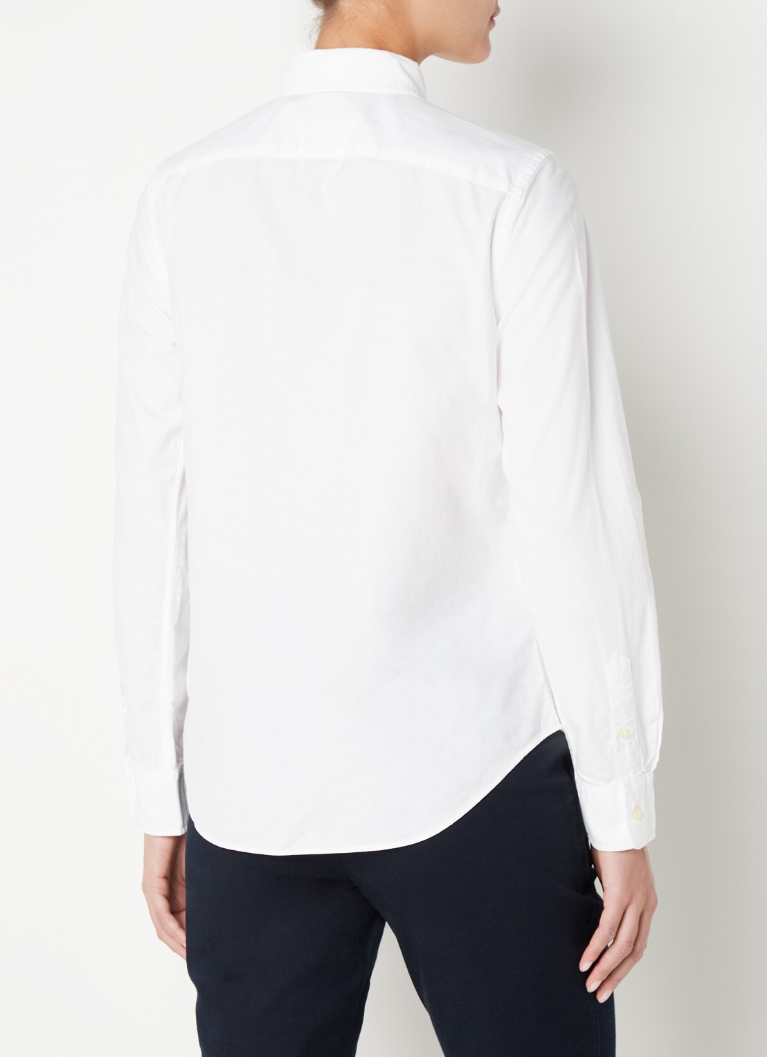 Ralph Lauren Georgia blouse met logoborduring - achterkant wit