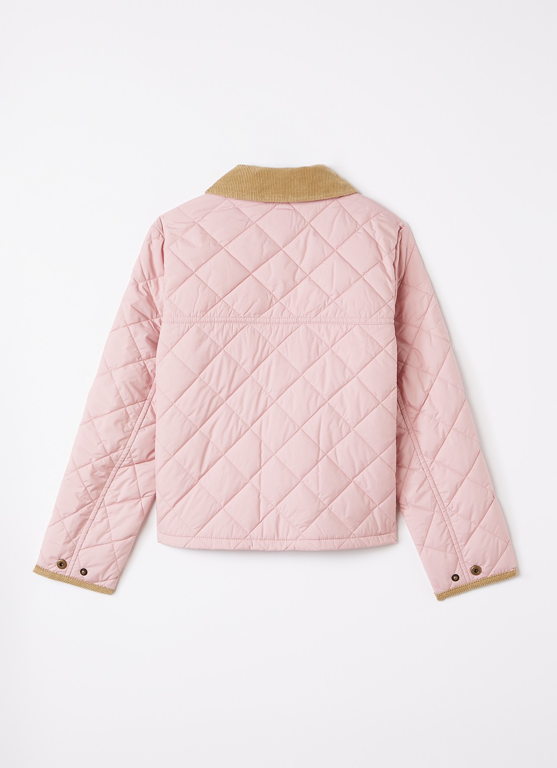 Ralph Lauren Gewatteerd barn jack met quilt patroon - achterkant zalmroze