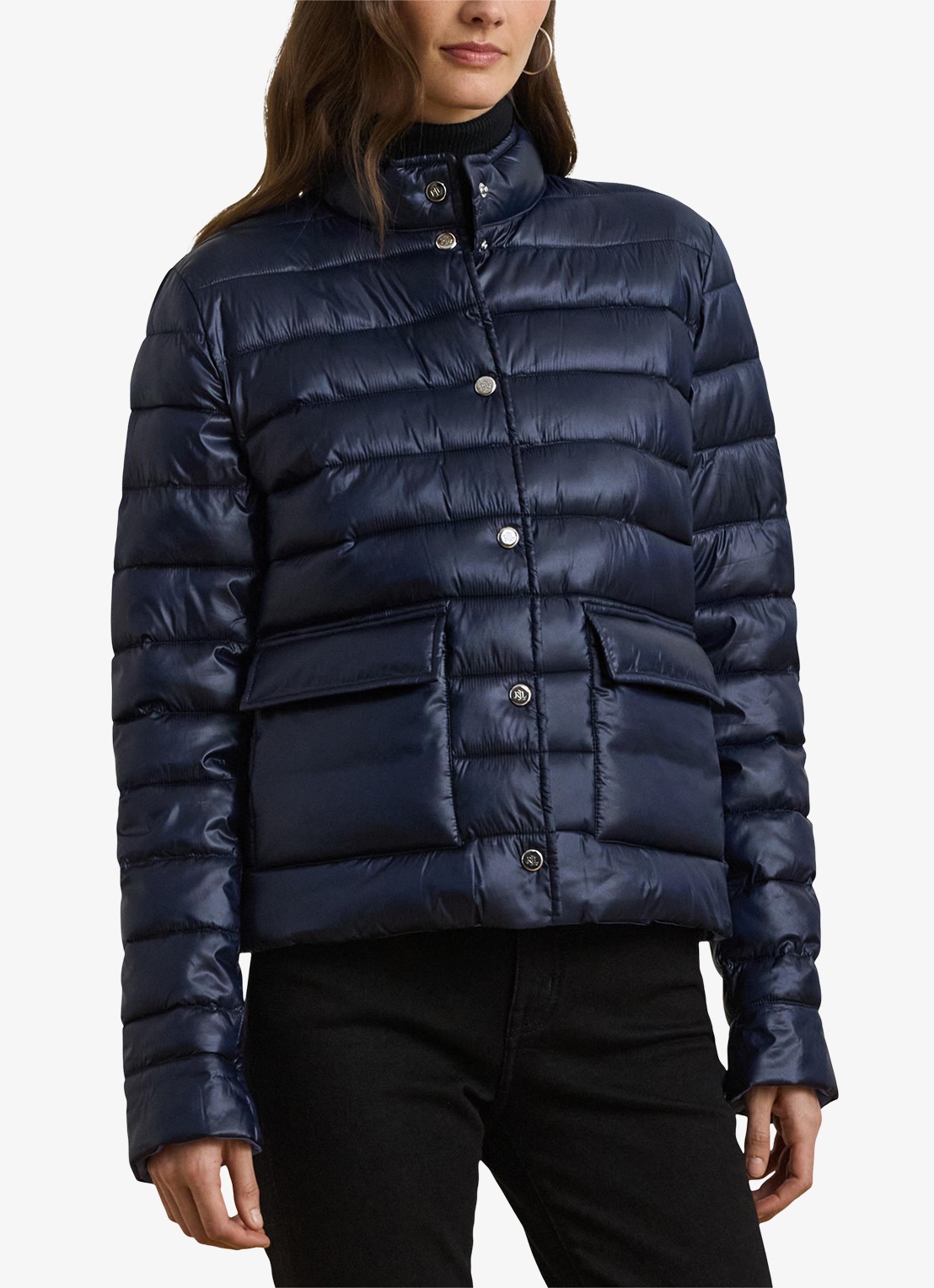 Ralph Lauren Gewatteerd jack met donsvulling en klepzakken - detail 4 dk navy-2xea / blauw
