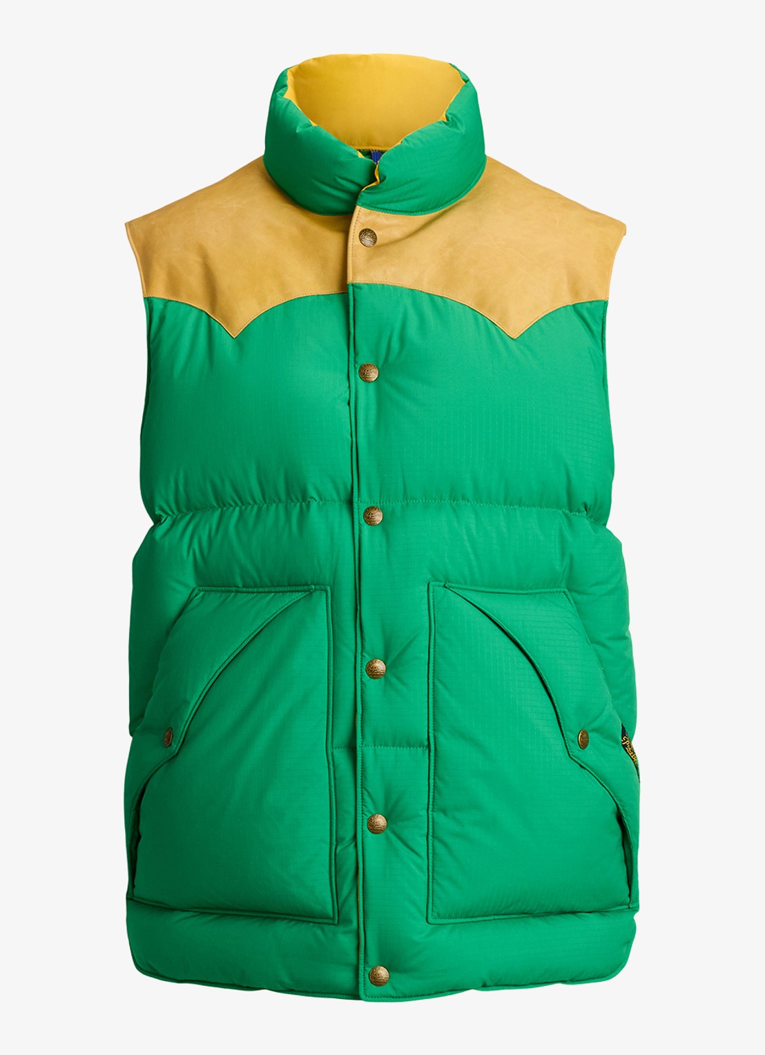 Ralph Lauren Gewatteerde bodywarmer met steekzakken - voorkant 4 stem / groen