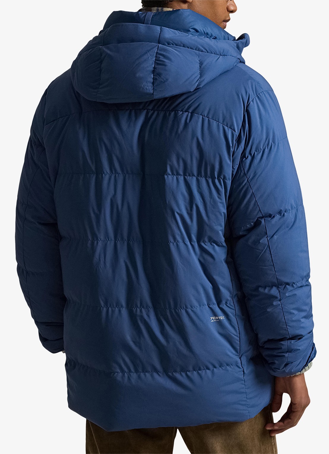 Ralph Lauren Gewatteerde jas met donsvulling en capuchon - achterkant night navy / donkerblauw