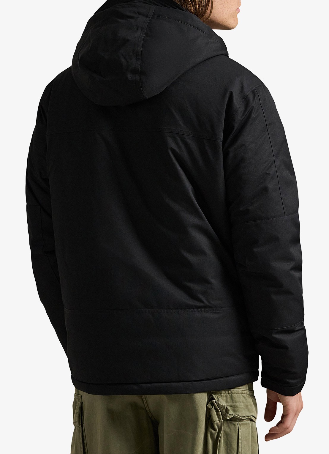 Ralph Lauren Gewatteerde jas met ritszakken - achterkant polo black / zwart