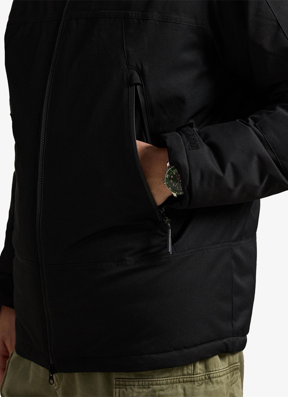 Ralph Lauren Gewatteerde jas met ritszakken - detail 4 polo black / zwart