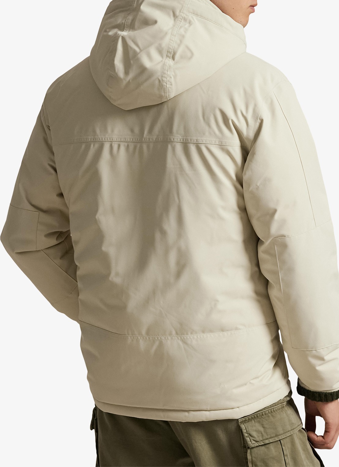 Ralph Lauren Gewatteerde jas met ritszakken - achterkant 3 basic sand / beige