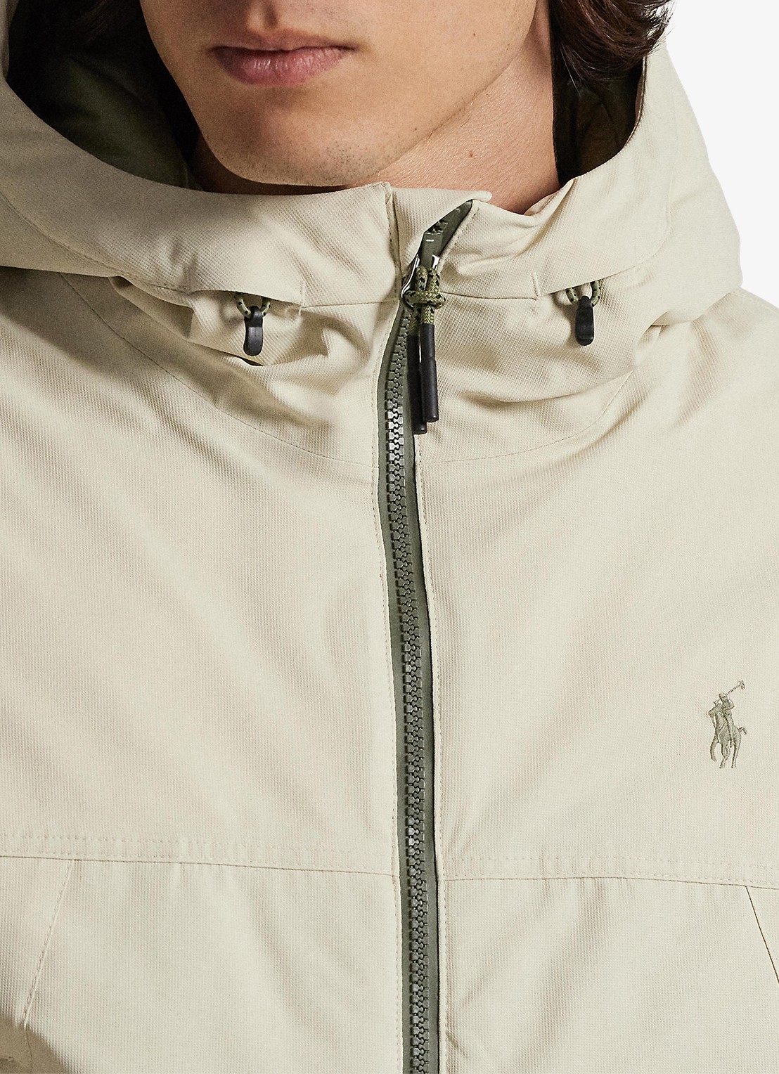 Ralph Lauren Gewatteerde jas met ritszakken - detail 5 basic sand / beige