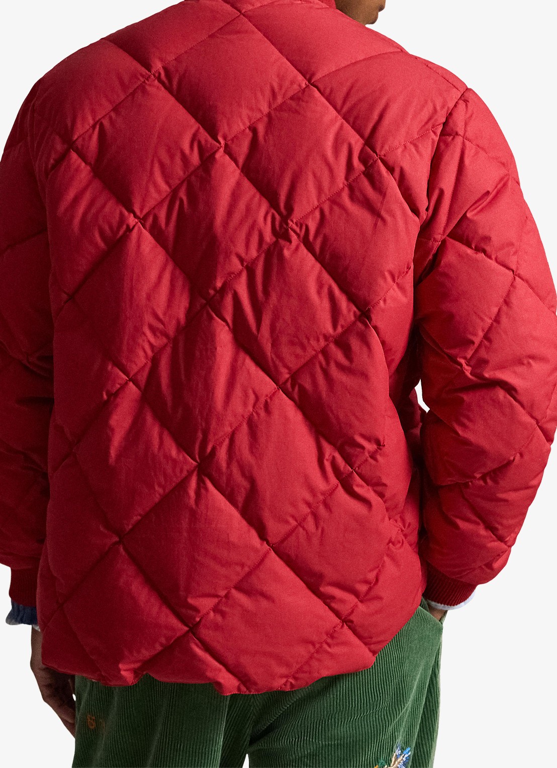 Ralph Lauren Gewatteerde jas met steekzakken en logoprint - achterkant 5 sweet tomato / rood