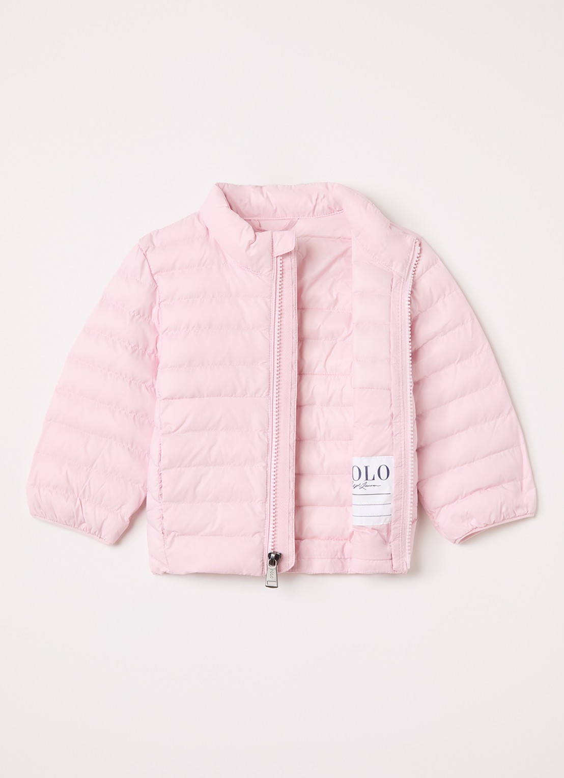 Ralph Lauren Gewatteerde jas met steekzakken - voorkant 2 roze