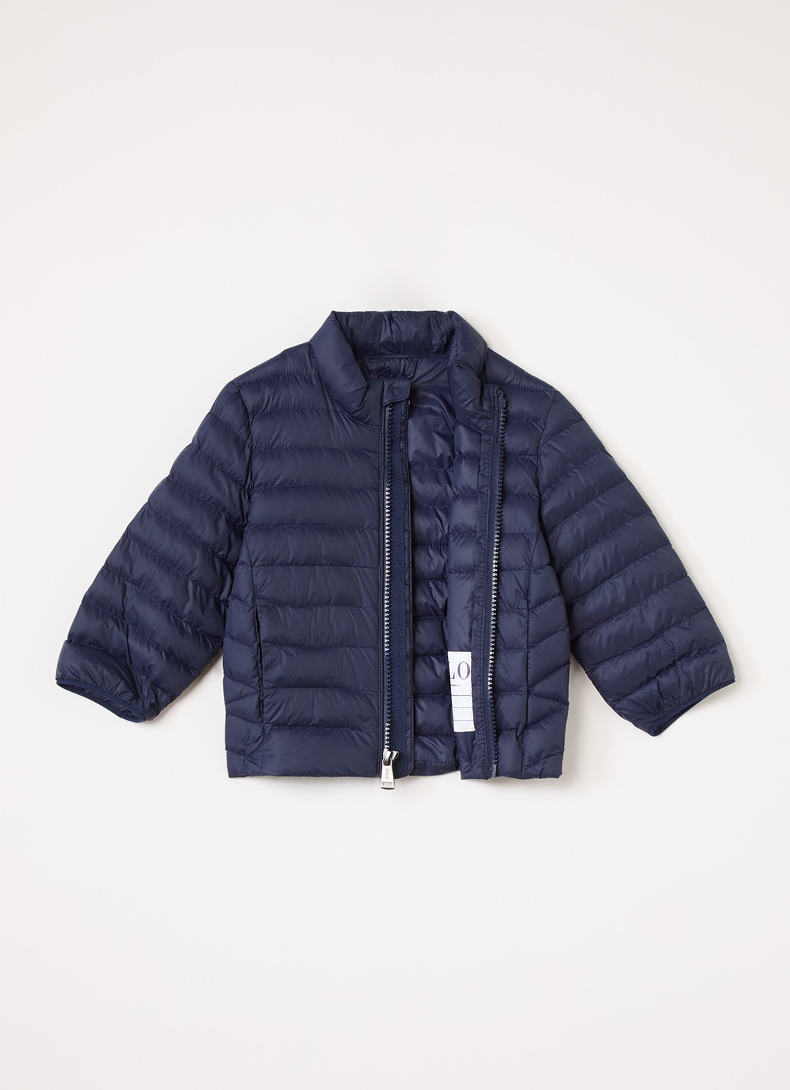 Ralph Lauren Gewatteerde jas met steekzakken - voorkant 2 donkerblauw