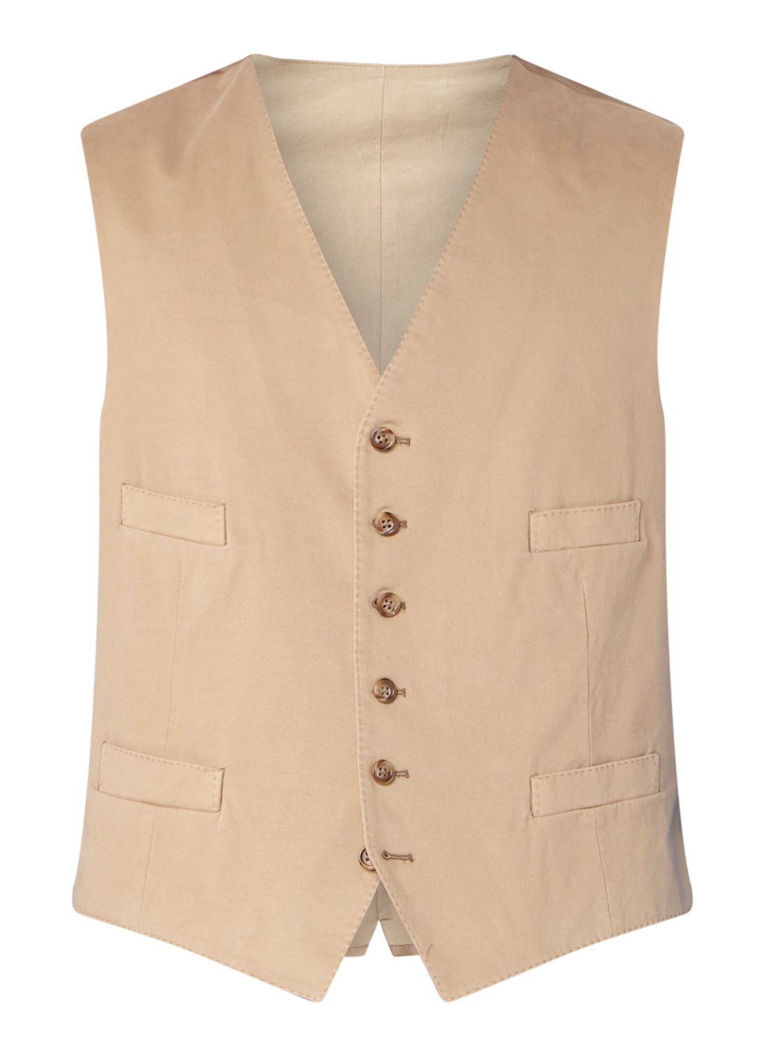 Ralph Lauren Gilet van katoen met strookzakken - voorkant 3 tan