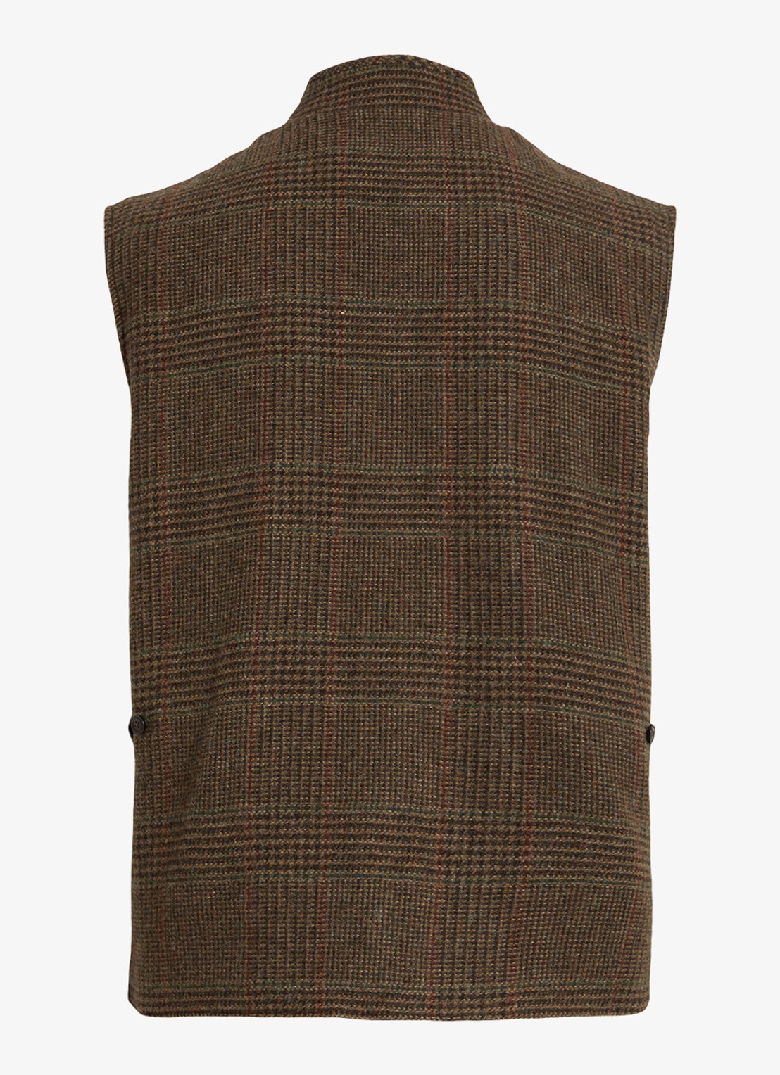 Ralph Lauren Gilet van wol met ruitdessin - detail bruin