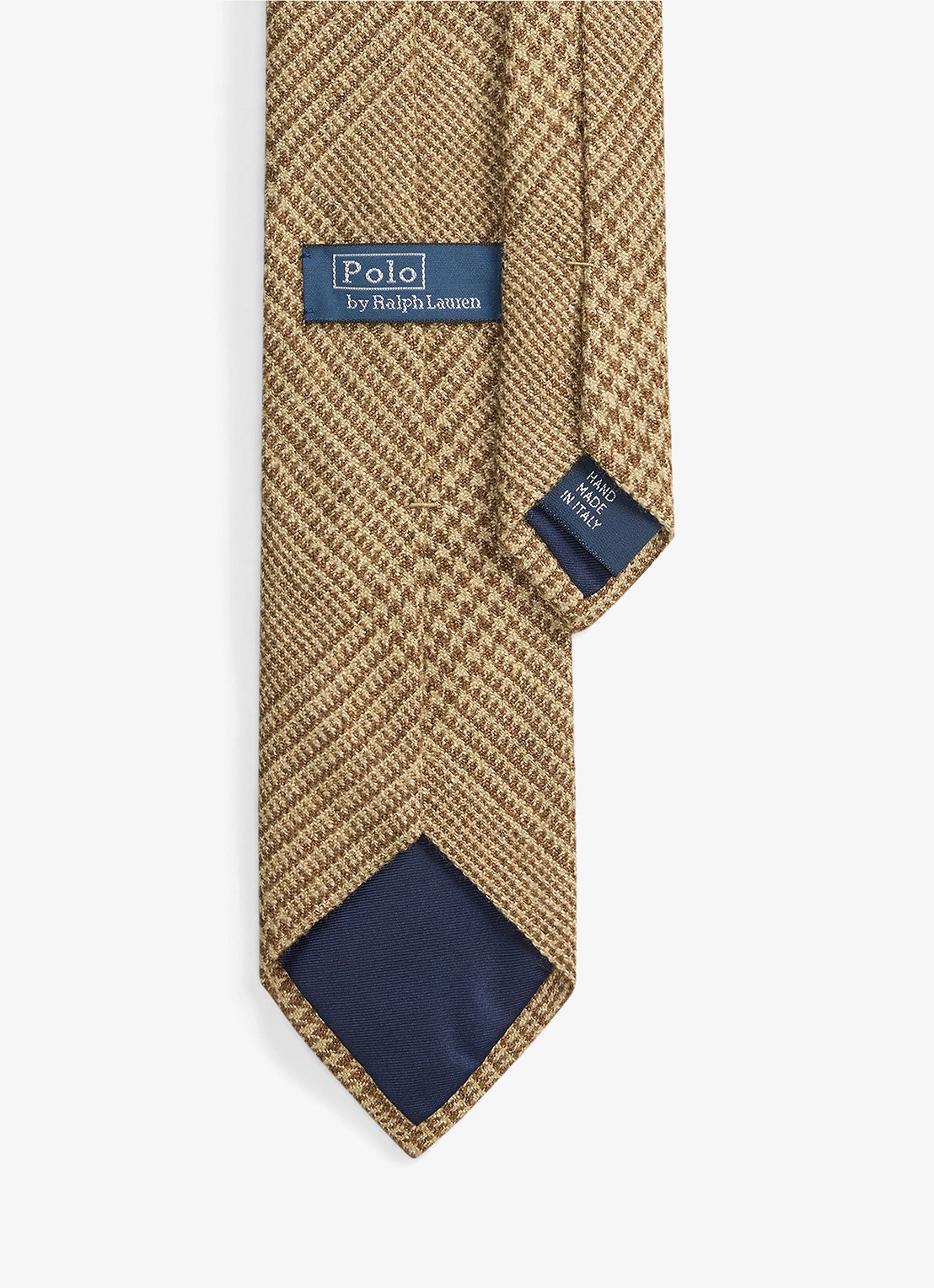 Ralph Lauren Glen stropdas in zijdeblend met ruitdessin - detail 2 brown/tan / bruin