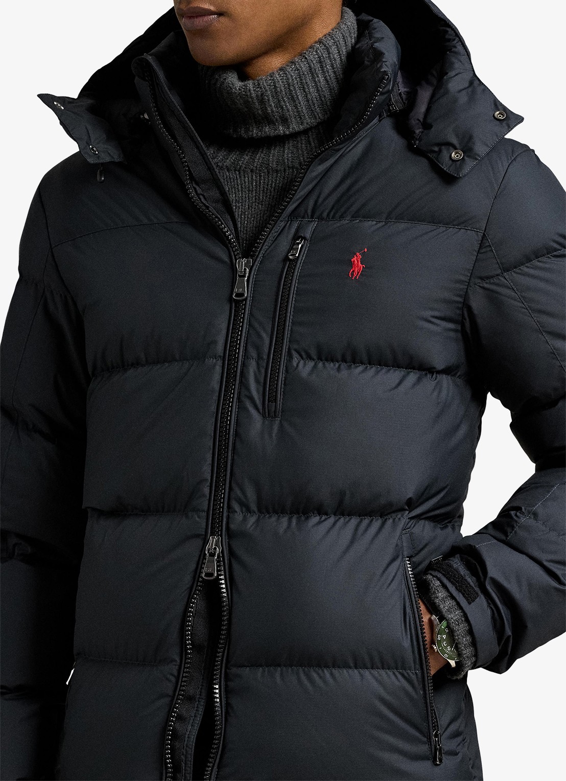 Ralph Lauren Gorham donsjack - detail 8 polo black / zwart
