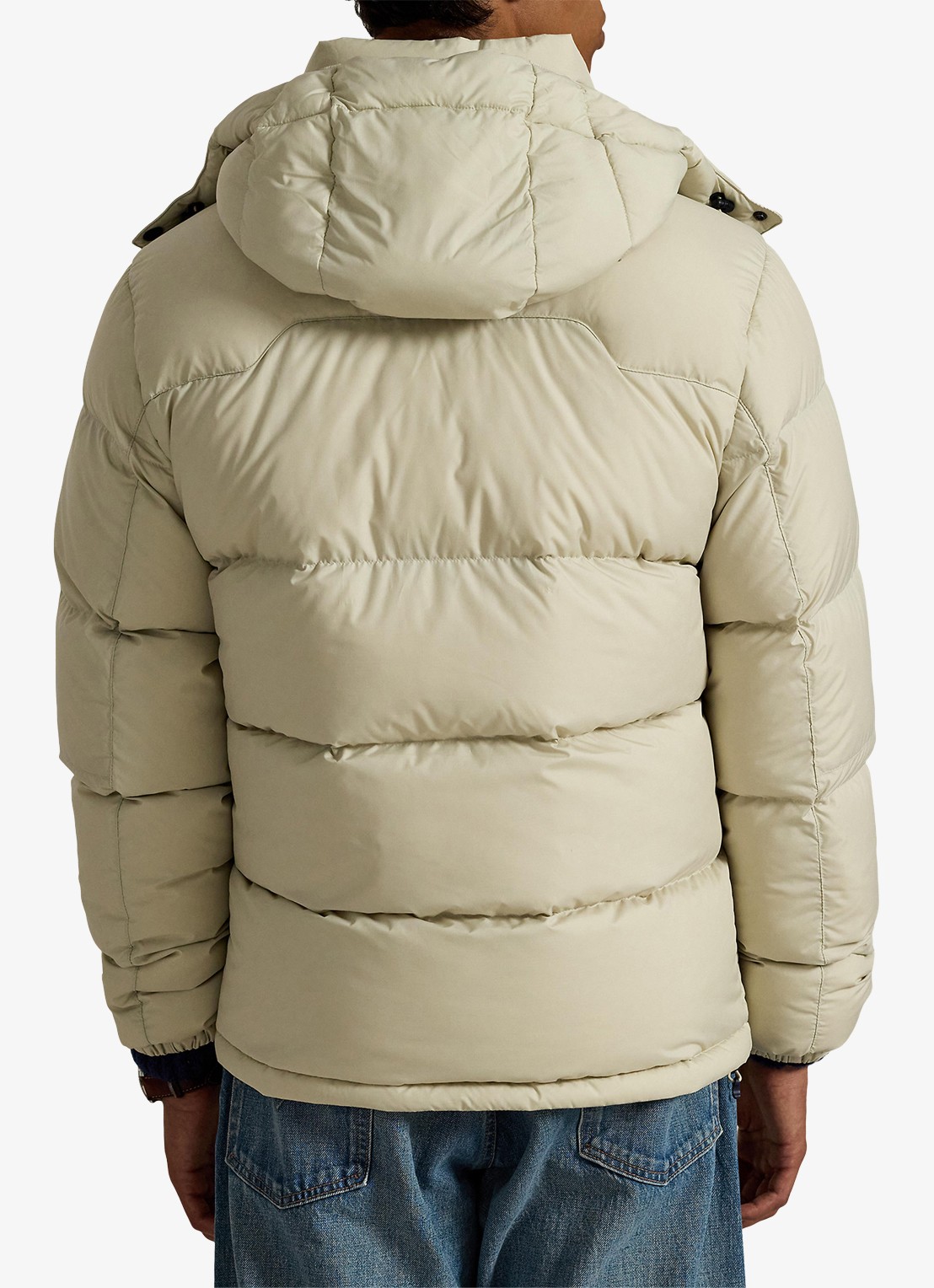 Ralph Lauren Gorham puffer jack met donsvulling en ritszakken - achterkant 3 basic sand / zand