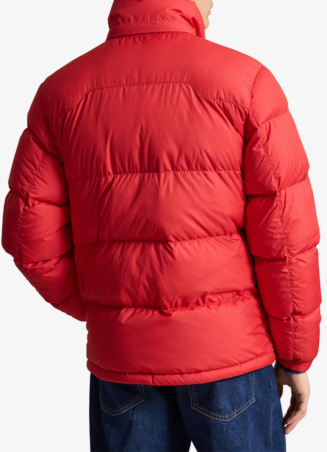 Ralph Lauren Gorham puffer jack met donsvulling en ritszakken - achterkant 5 rl 2000 red / rood