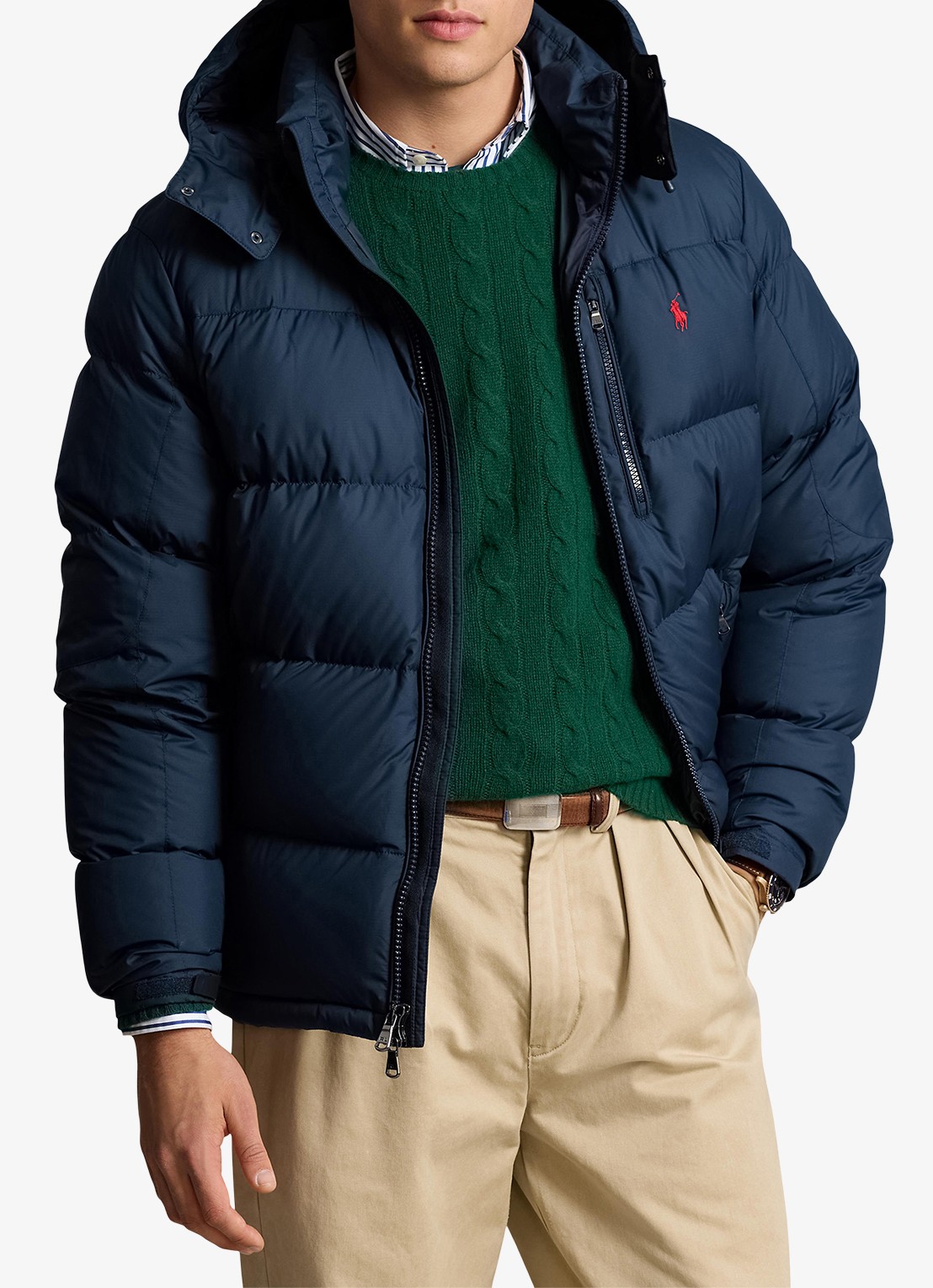 Ralph Lauren Gorham puffer jack met ritszakken - detail 6 collection navy / donkerblauw