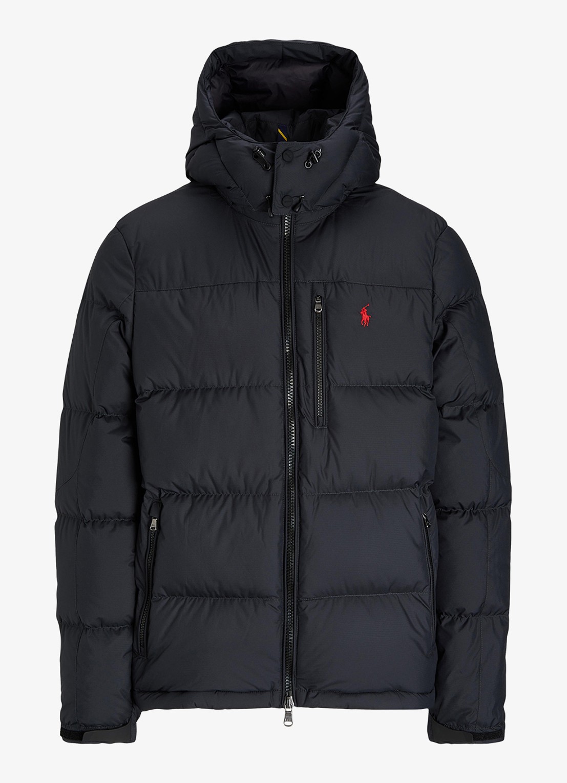 Ralph Lauren Gorham puffer jack met ritszakken - voorkant polo black / zwart