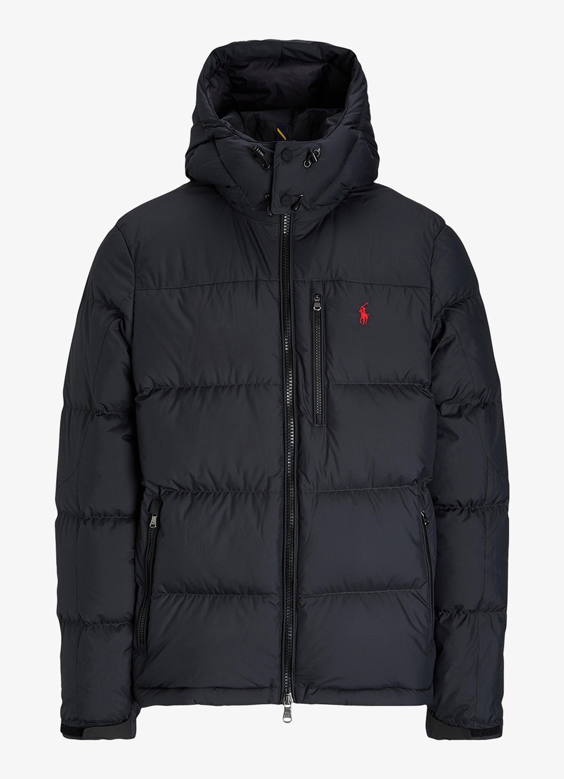 Ralph Lauren Gorham puffer jack met ritszakken - voorkant 3 polo black / zwart