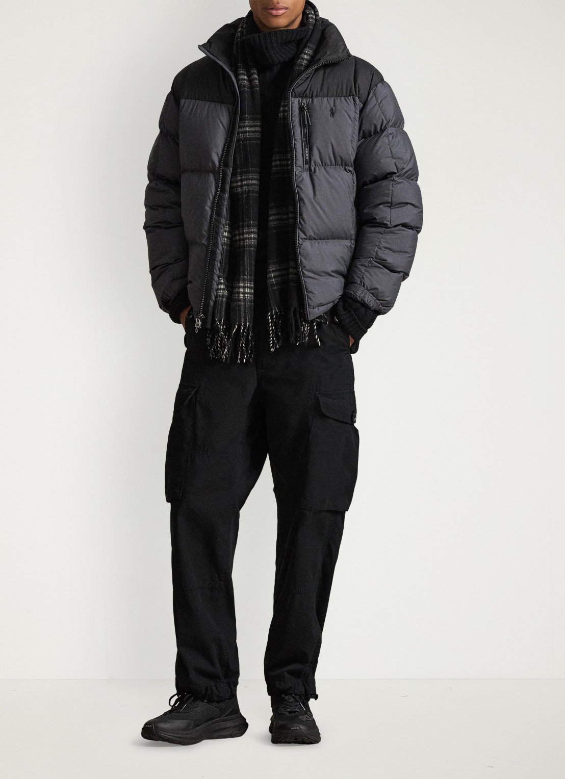 Ralph Lauren Gorham puffer jas met opstaande kraag - detail 3 polo black / zwart