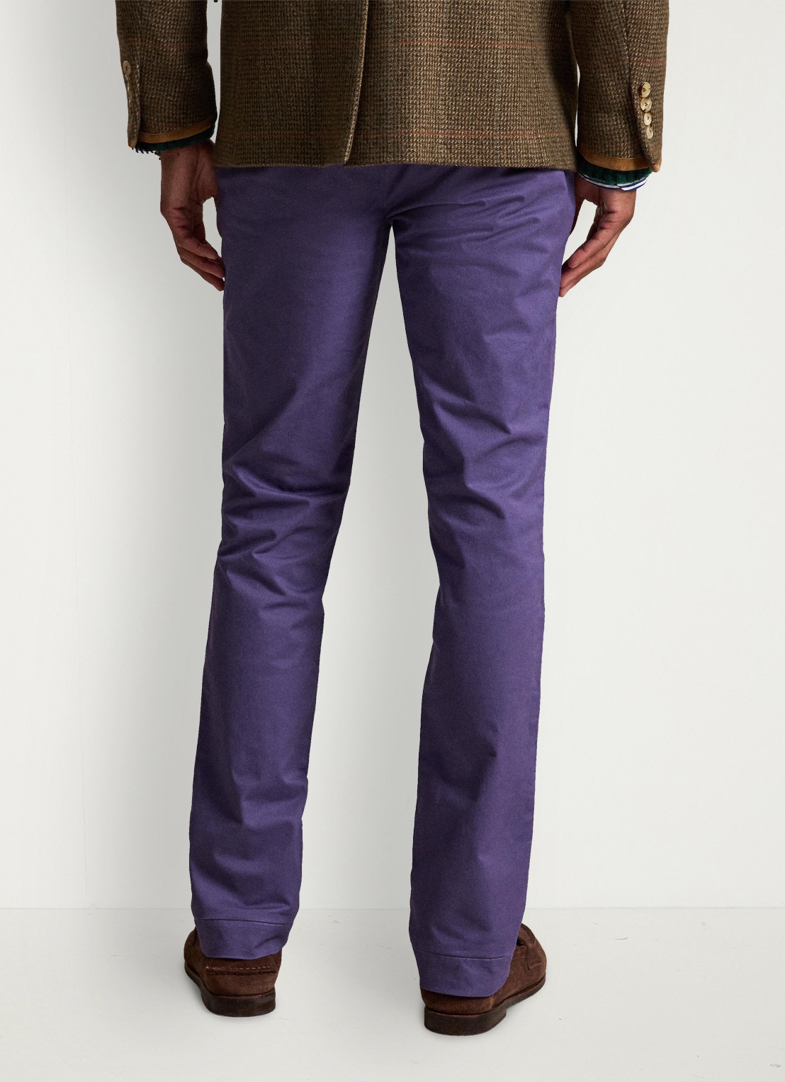 Ralph Lauren Greenwich slim fit chino met stretch - achterkant 5 juneberry / paars