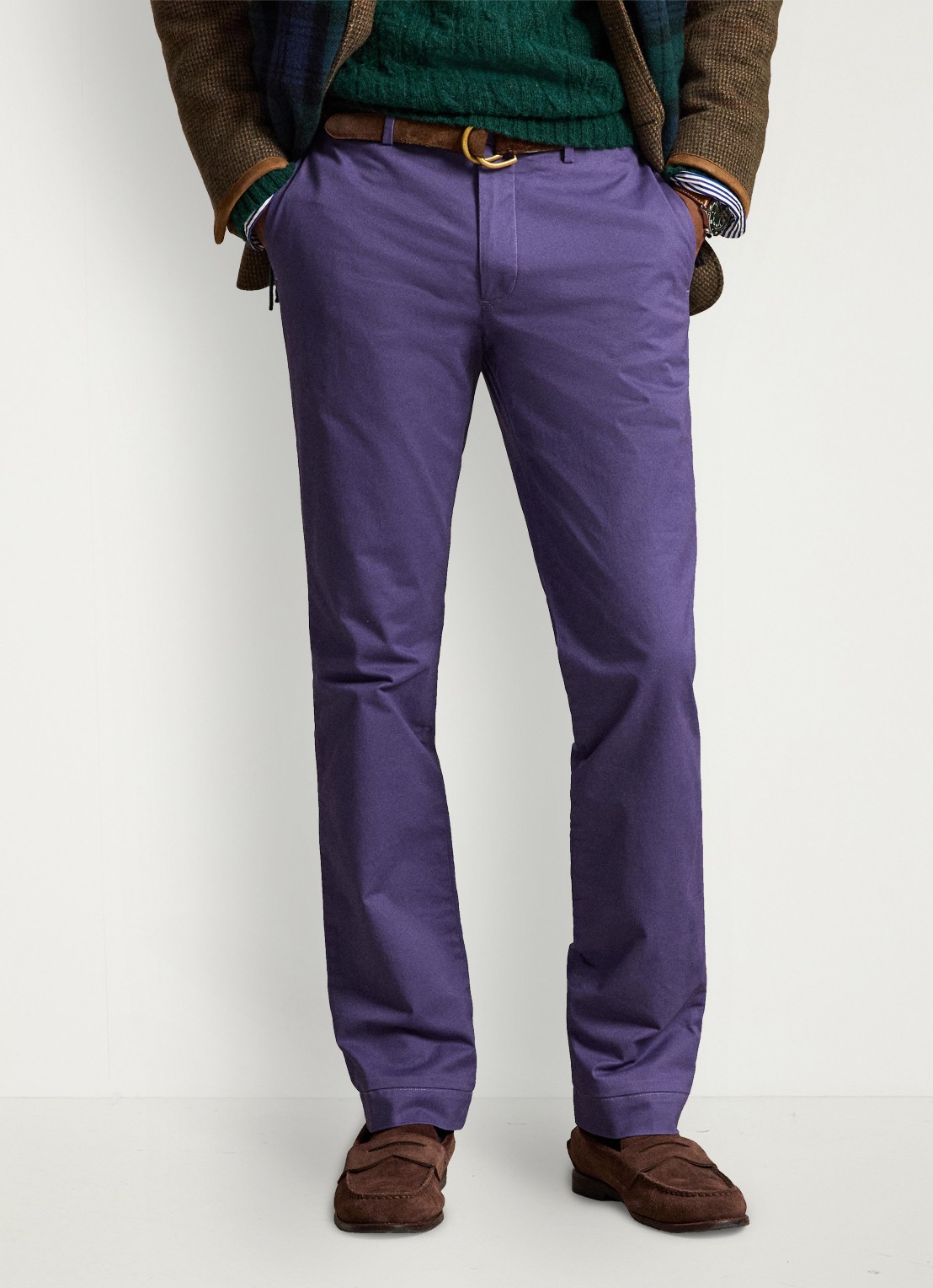 Ralph Lauren Greenwich slim fit chino met stretch - detail 3 juneberry / paars