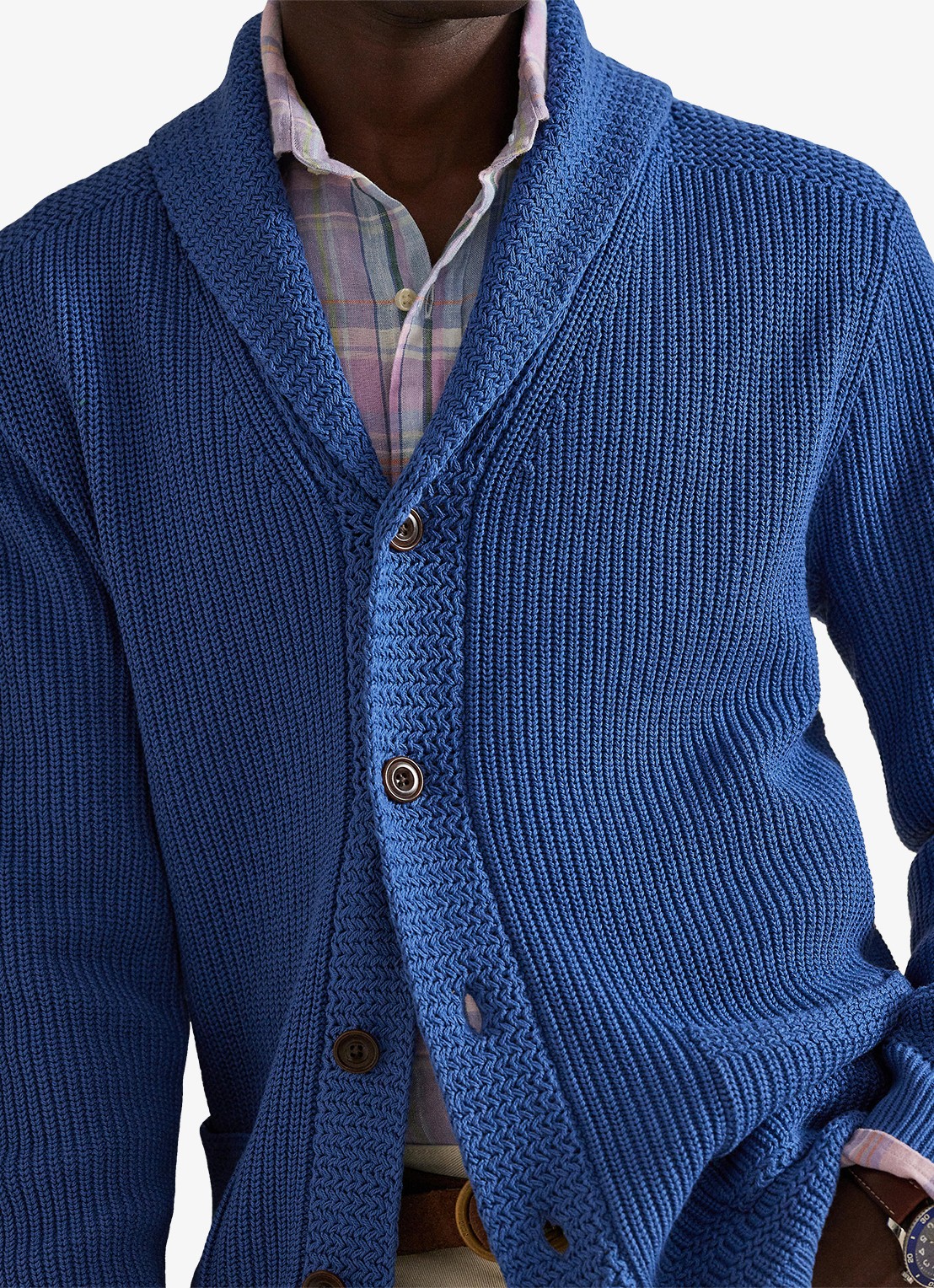 Ralph Lauren Grofgebreid vest met sjaalkraag - detail 2 modern royal-34yb