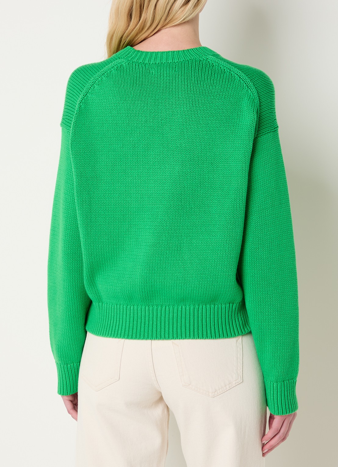 Ralph Lauren Grofgebreide trui met ingebreide logoprint - achterkant 4 groen