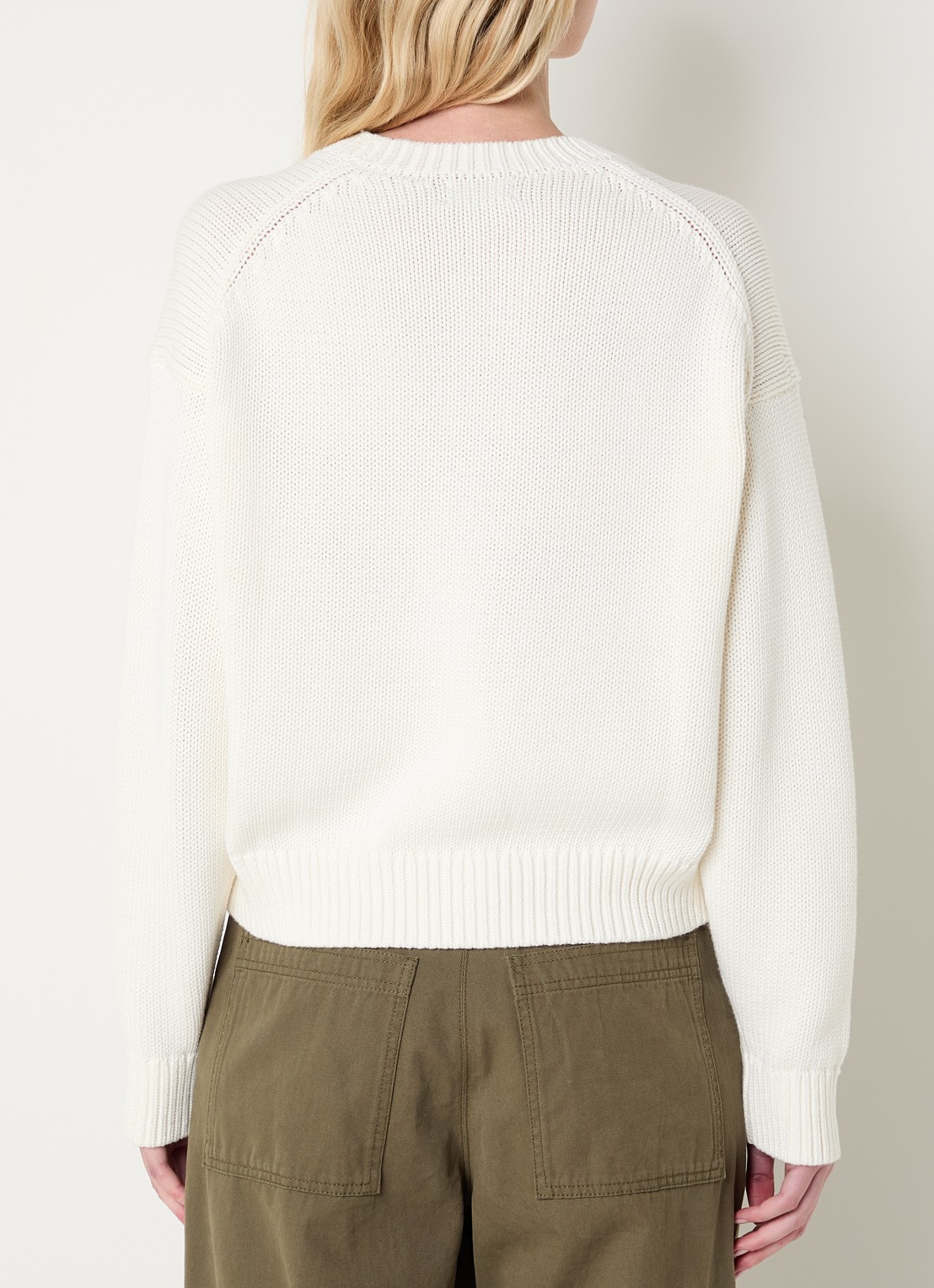 Ralph Lauren Grofgebreide trui met ingebreide logoprint - achterkant 4 wit