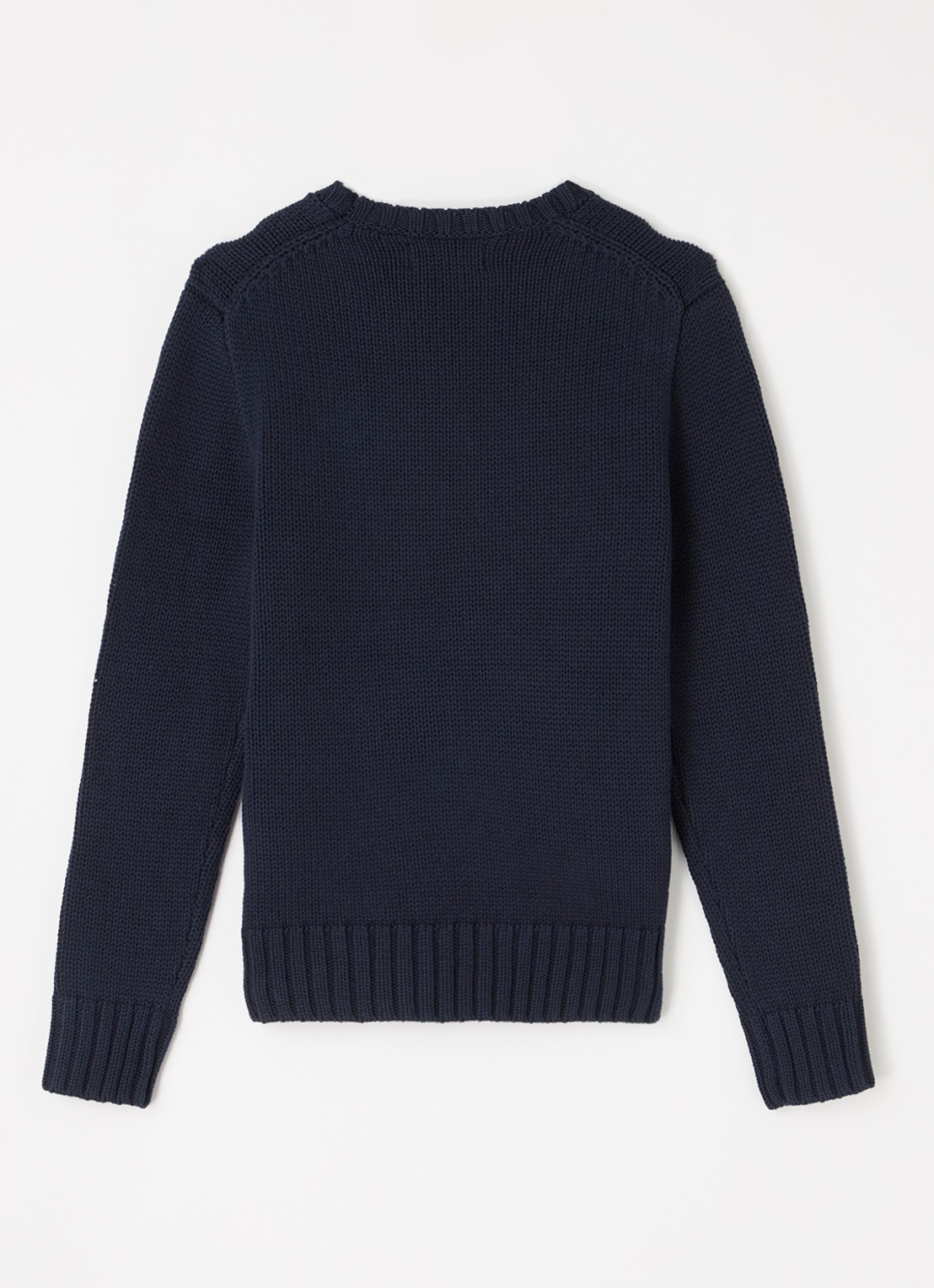 Ralph Lauren Grofgebreide trui met ingebreide print - voorkant 2 donkerblauw