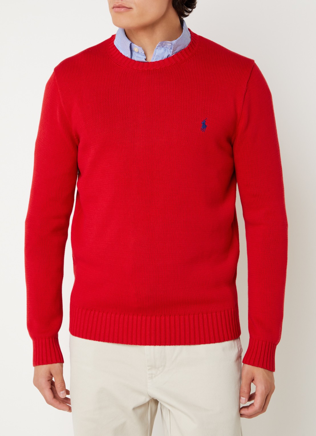 Ralph Lauren Grofgebreide trui met logoborduring - detail 3 rl2000 red