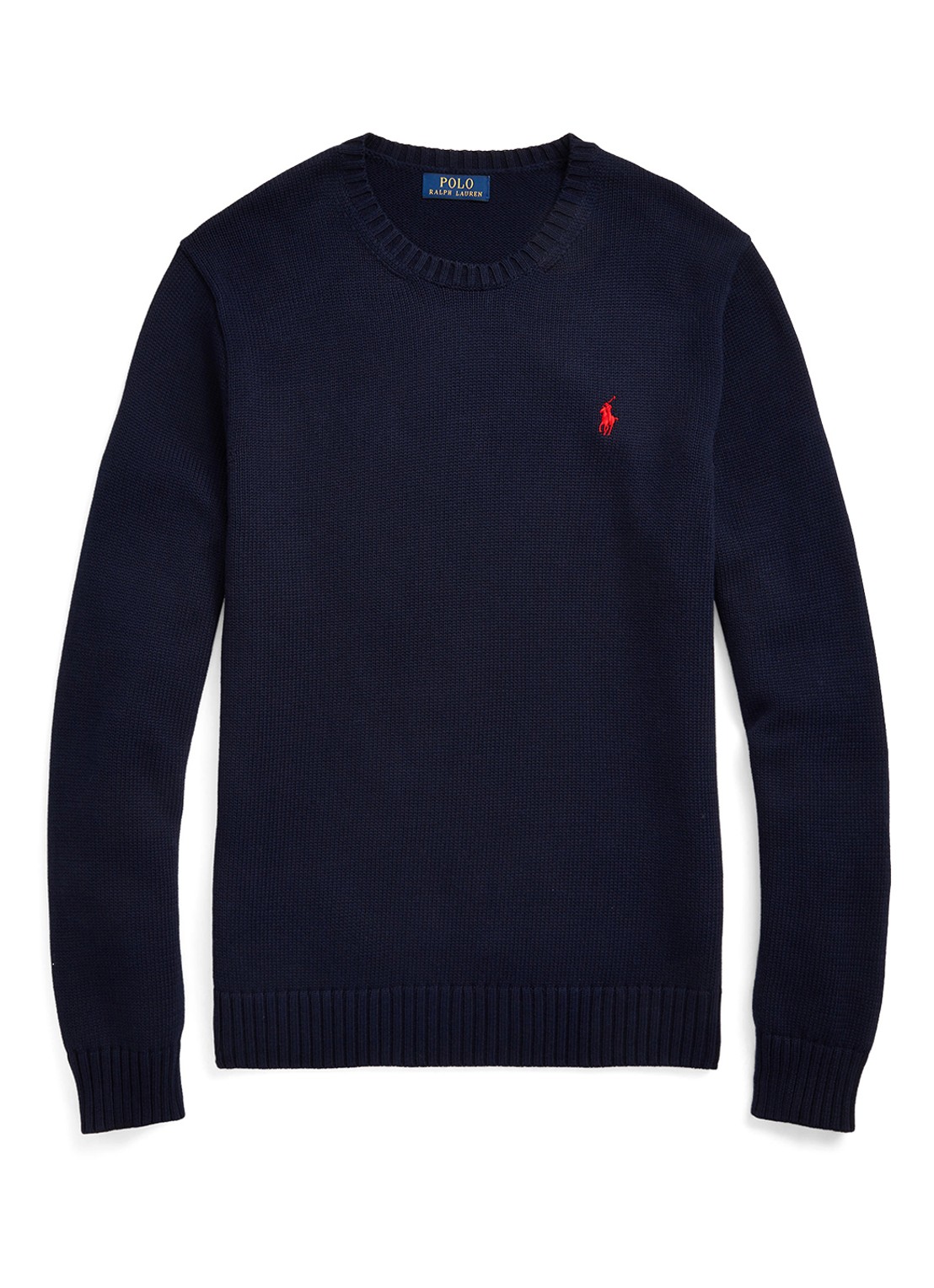 Ralph Lauren Grofgebreide trui met logoborduring - voorkant patterned - navy / donkerblauw