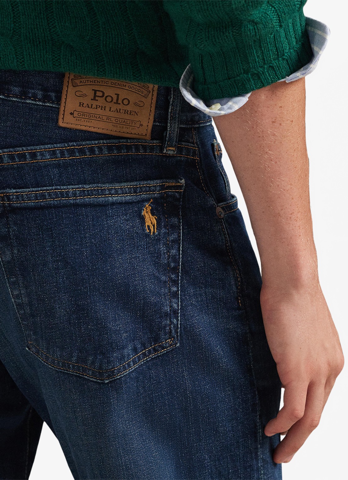 Ralph Lauren Hampton straight leg jeans met donkere wassing - detail 3 rockford stretch-2qyp