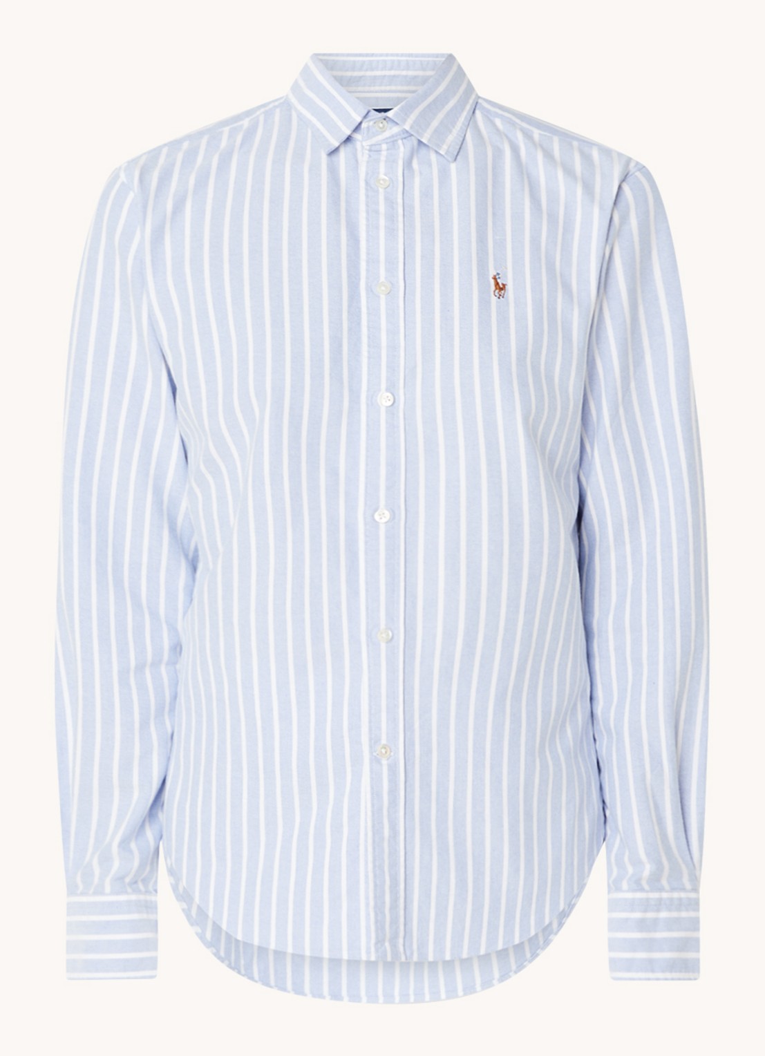Ralph Lauren Harper blouse met streepdessin - voorkant 2 lichtblauw