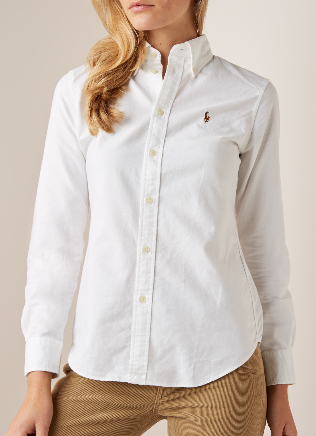 Ralph Lauren Harper blouse van katoen  - detail 4 wit