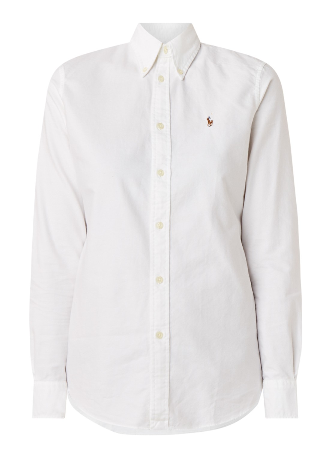 Ralph Lauren Harper blouse van katoen  - voorkant wit