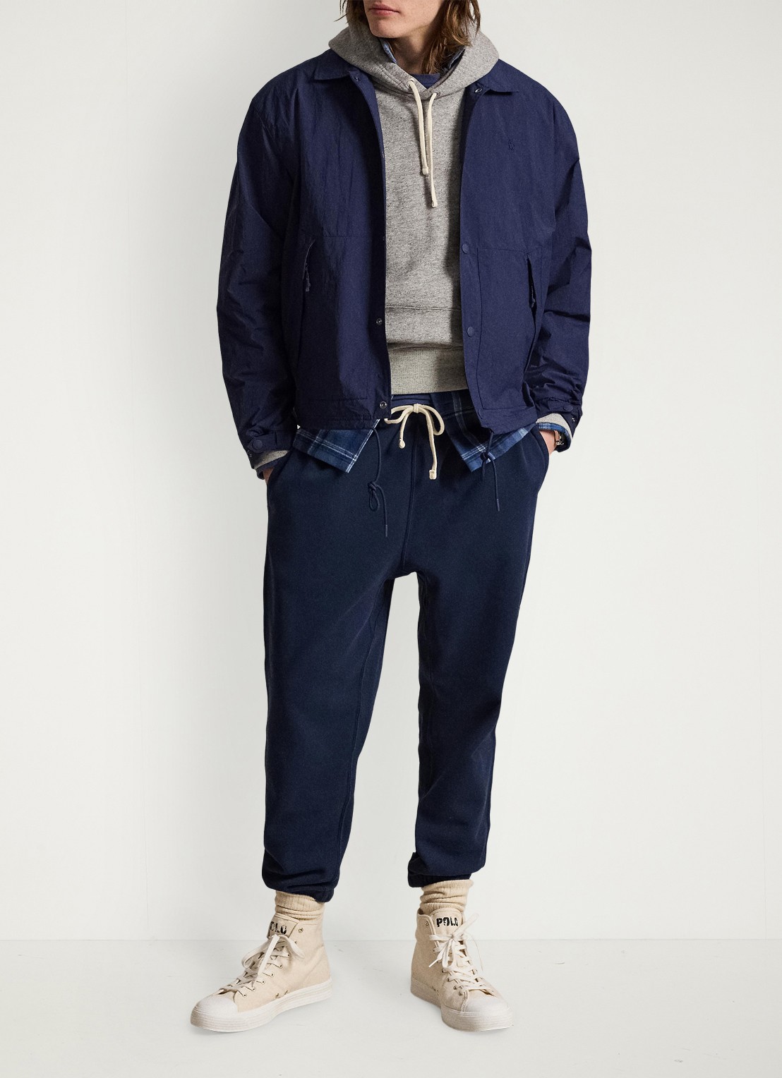 Ralph Lauren Hayford jack met ritszakken - voorkant 2 donkerblauw