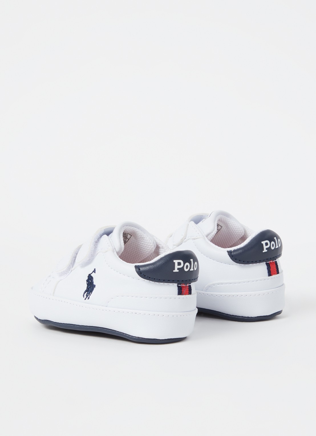 Ralph Lauren Heritage Court II babyschoentje met logoborduring - achterkant 4 donkerblauw