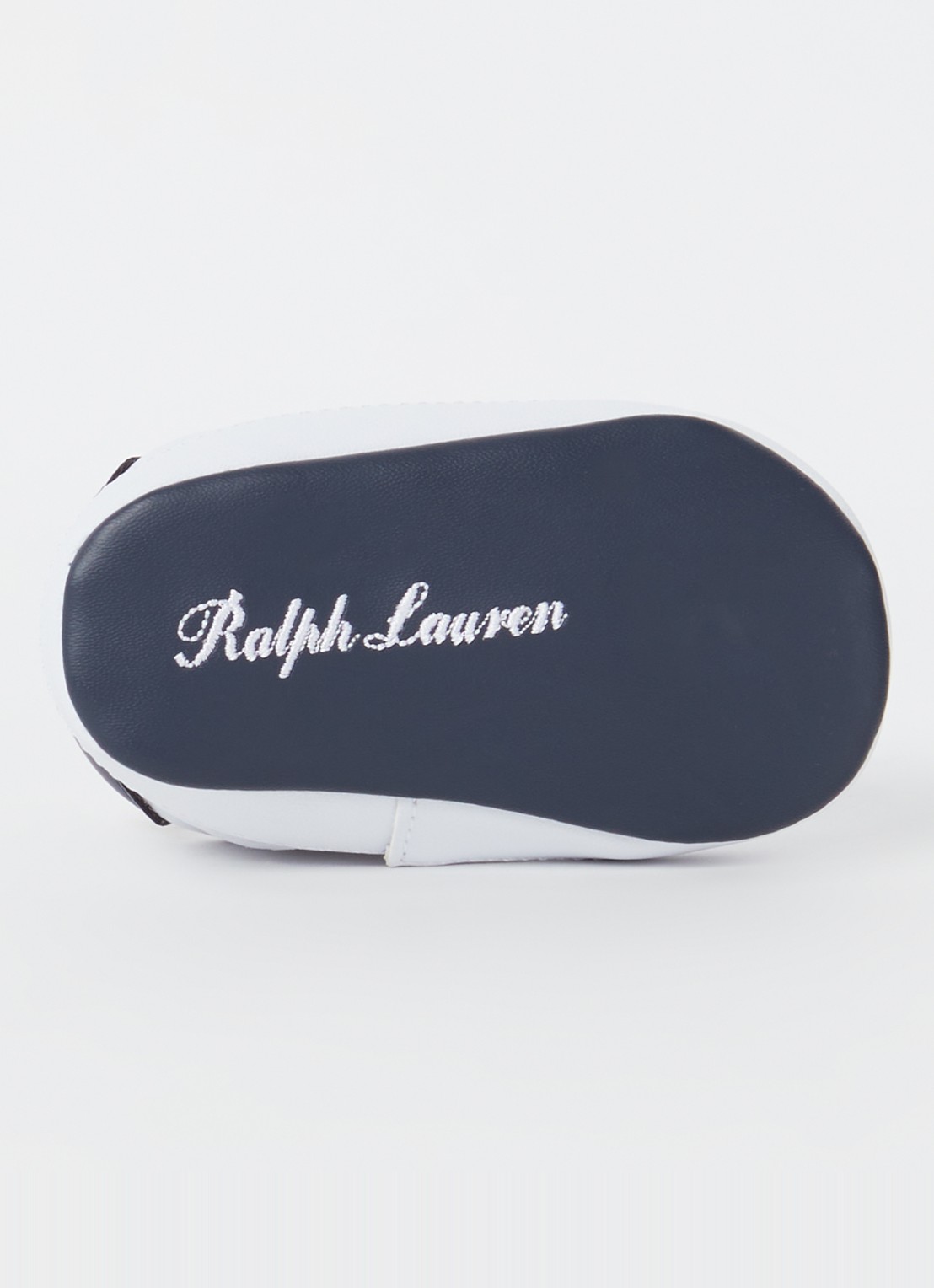 Ralph Lauren Heritage Court II babyschoentje met logoborduring - detail 3 donkerblauw