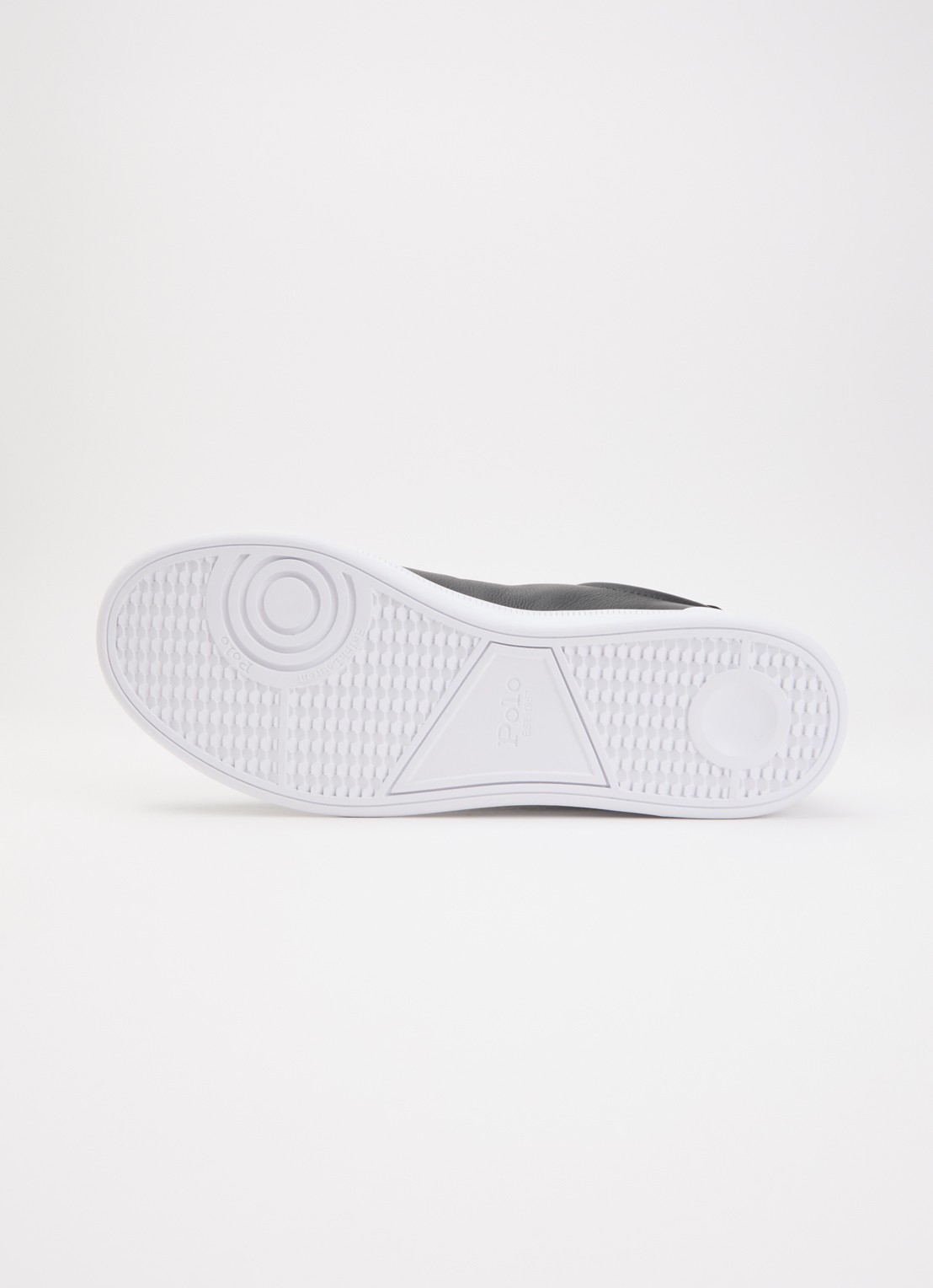 Ralph Lauren Heritage Court II sneaker van leer met logo - detail 4 zwart