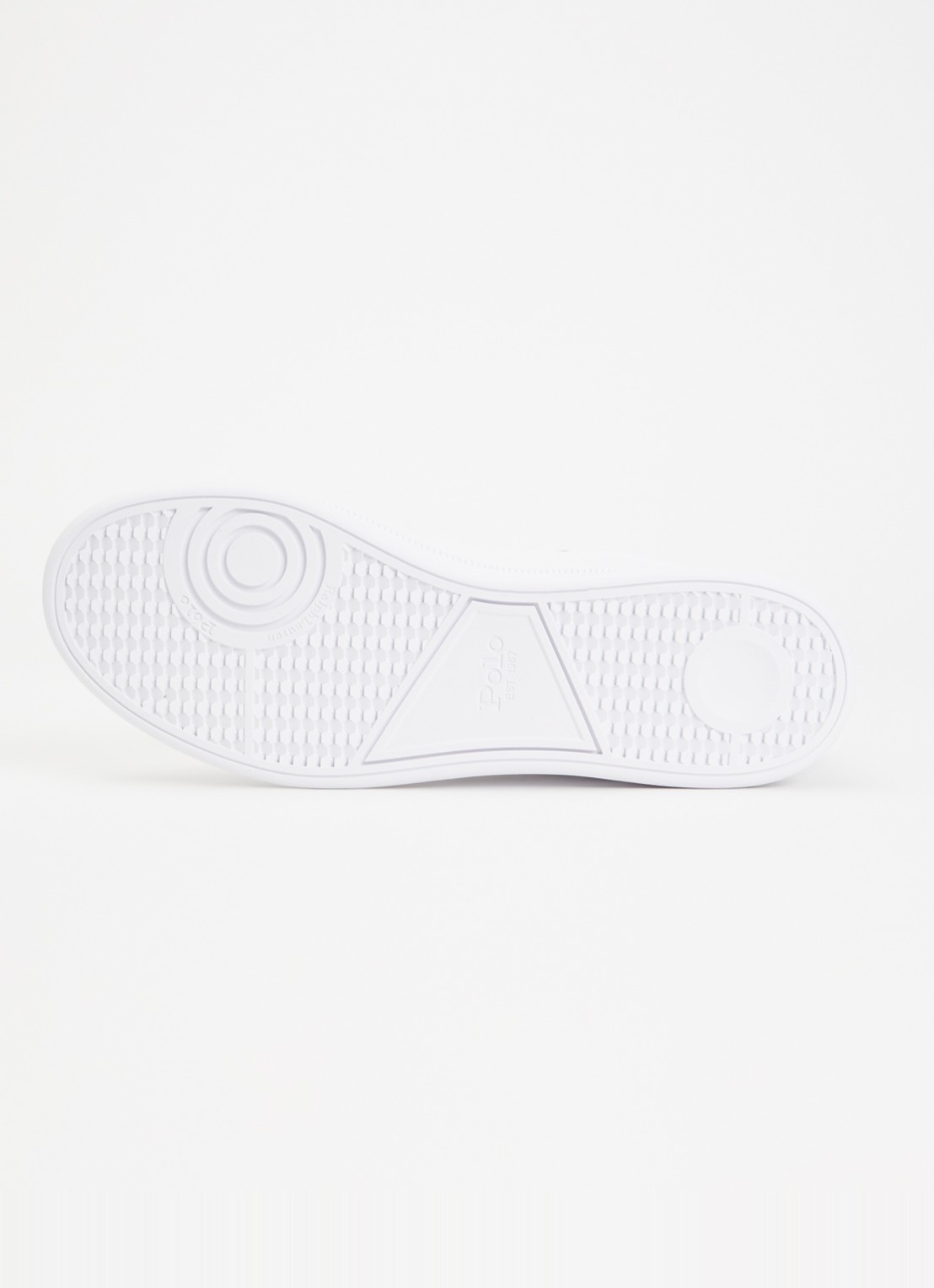 Ralph Lauren Heritage Court II sneaker van leer met logoborduring  - detail 4 wit
