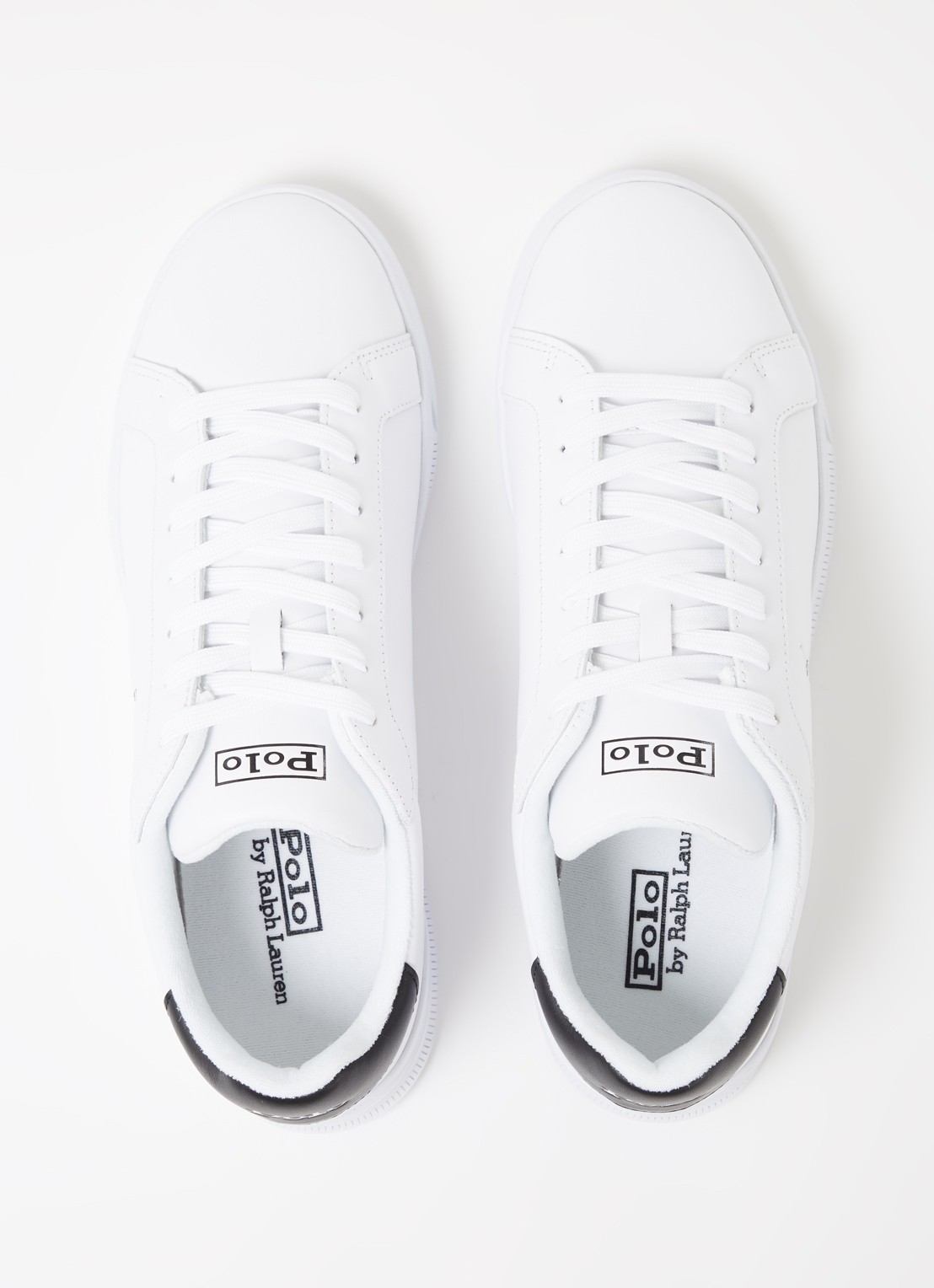 Ralph Lauren Heritage Court II sneaker van leer  - detail 4 wit