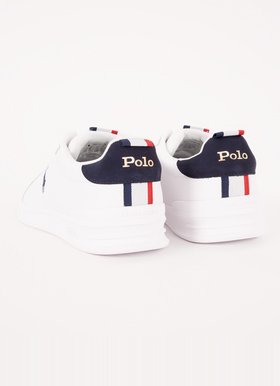 Ralph Lauren Heritage Court ll sneaker met logo - achterkant 5 wit
