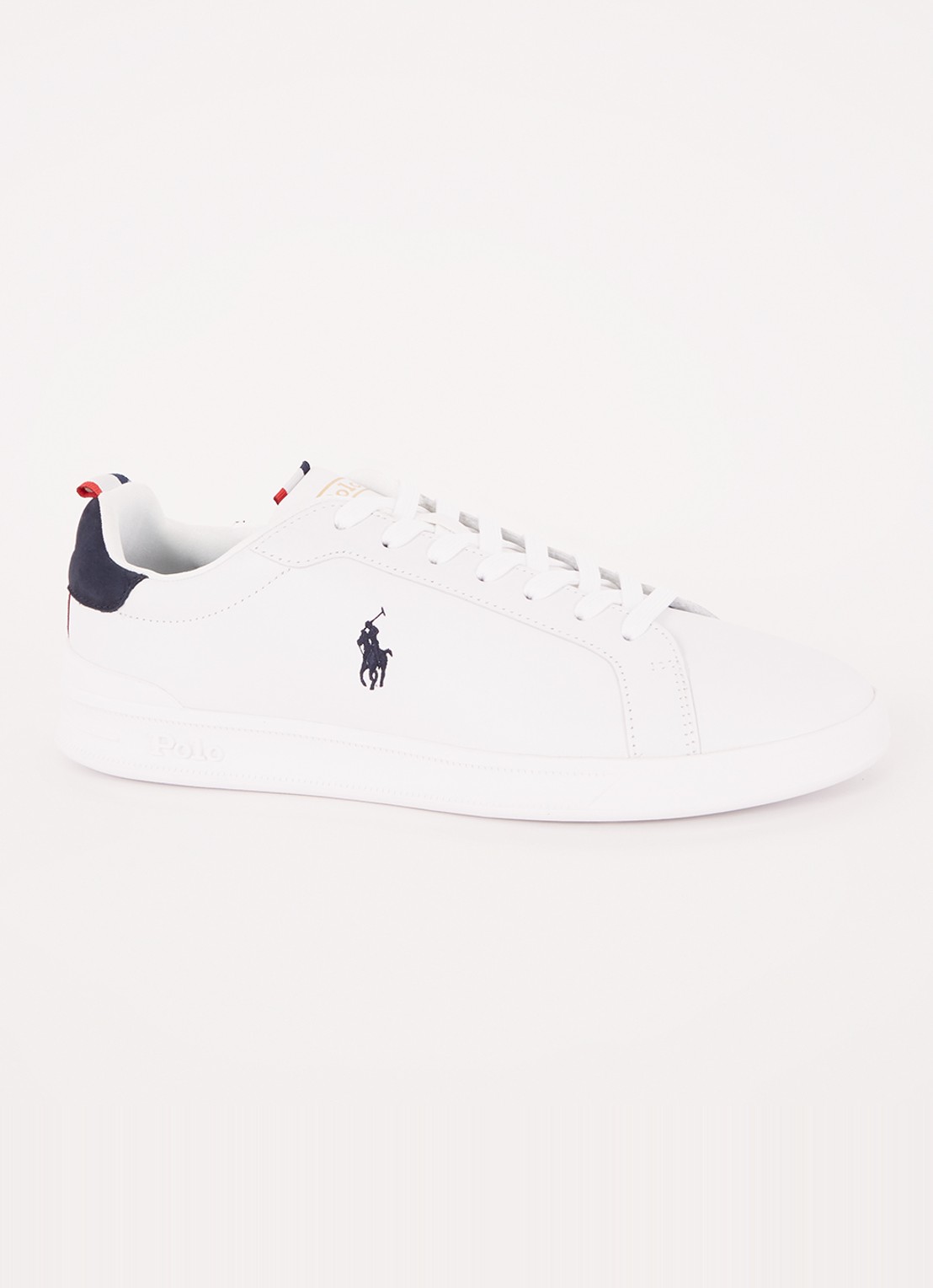 Ralph Lauren Heritage Court ll sneaker met logo - voorkant wit