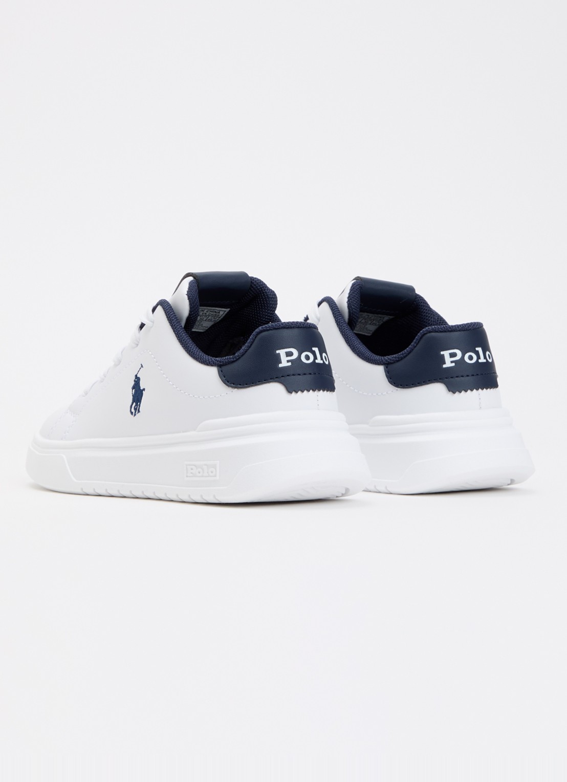 Ralph Lauren Heritage Court Super sneaker met logo - achterkant wit