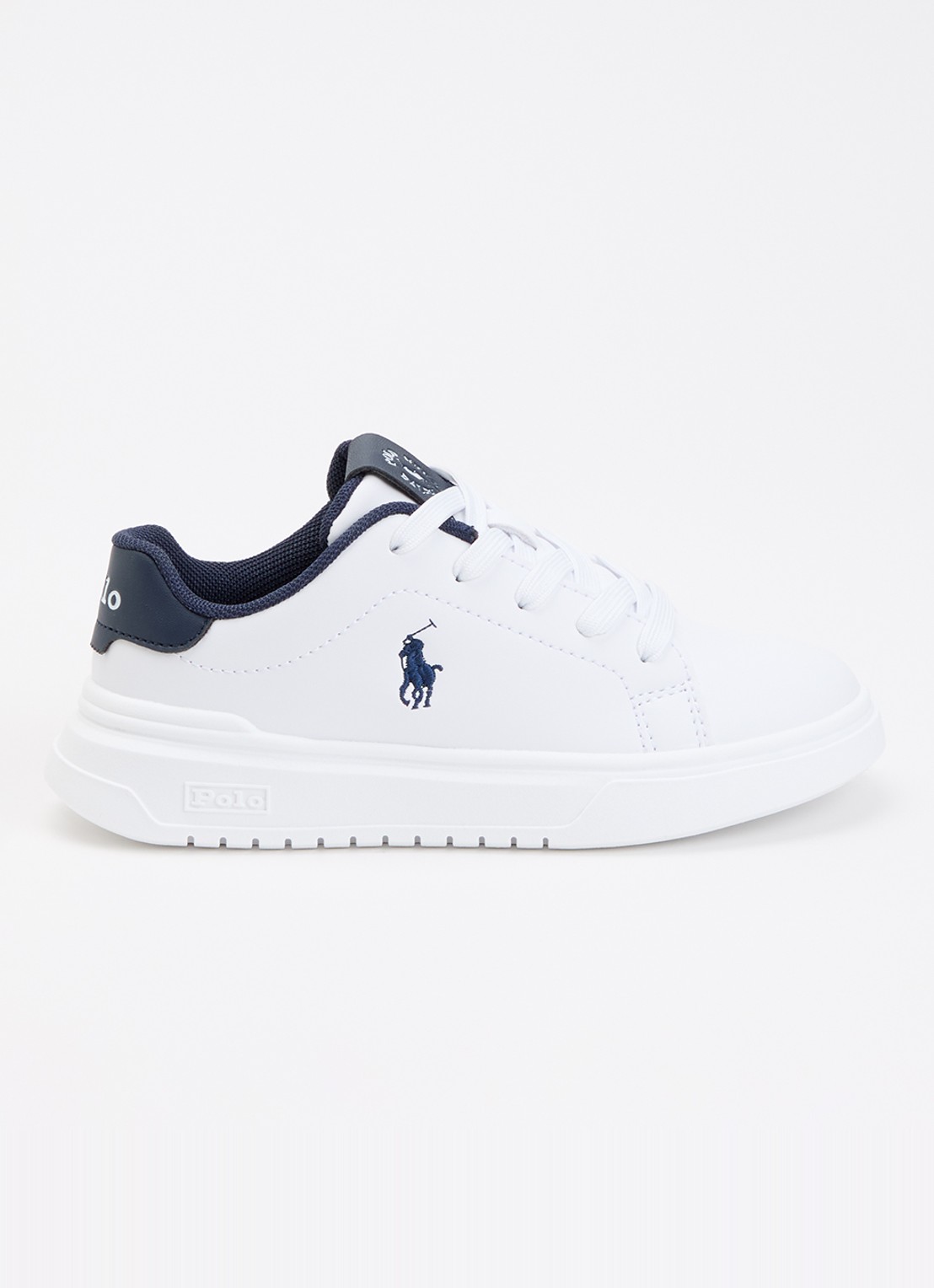 Ralph Lauren Heritage Court Super sneaker met logo - voorkant 2 wit