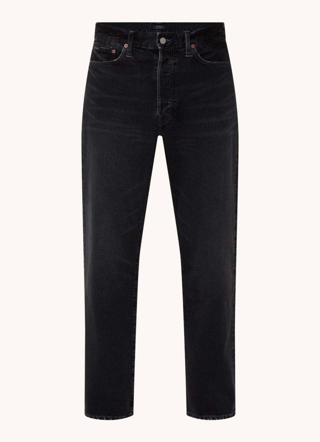 Ralph Lauren Heritage straight leg jeans met gekleurde wassing - voorkant 2 beavenmeadow / zwart