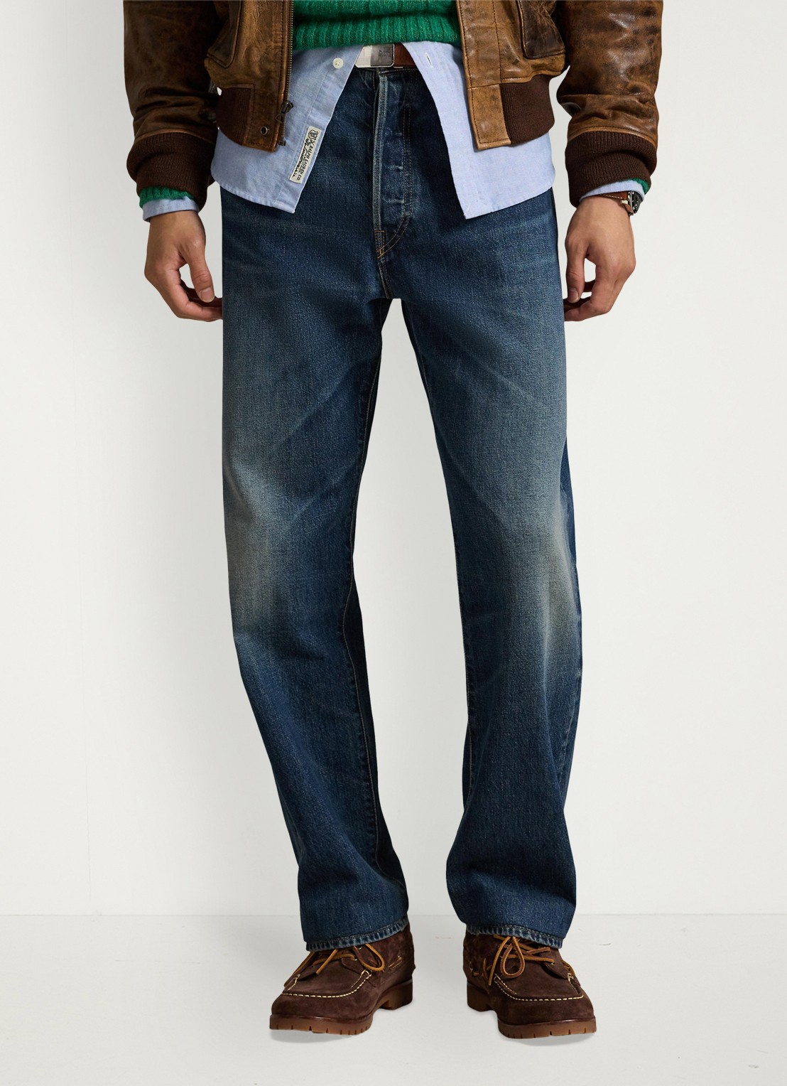 Ralph Lauren Heritage straight leg jeans met medium wassing - detail 4 norwich / indigo