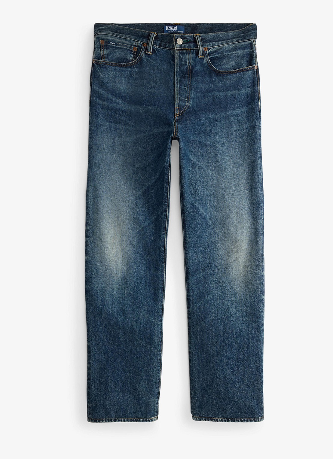 Ralph Lauren Heritage straight leg jeans met medium wassing - voorkant norwich / indigo