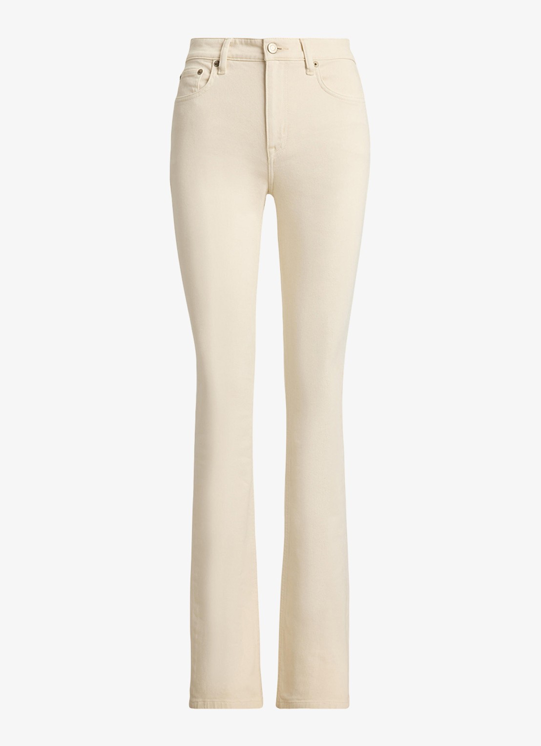 Ralph Lauren High waist bootcut jeans met gekleurde wassing  - voorkant 3 creme
