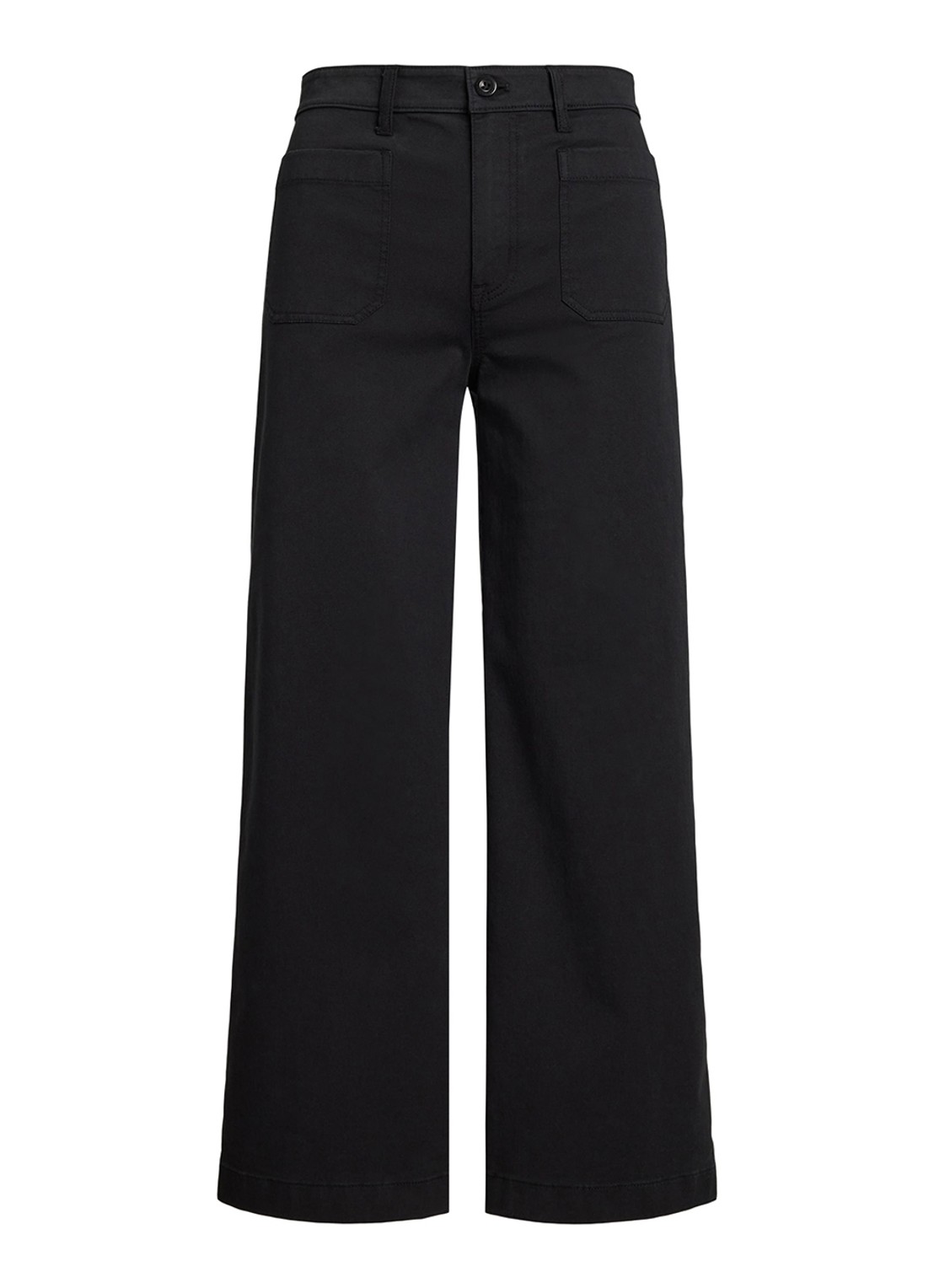 Ralph Lauren High waist flaired fit cropped chino met steekzakken - voorkant 4 zwart